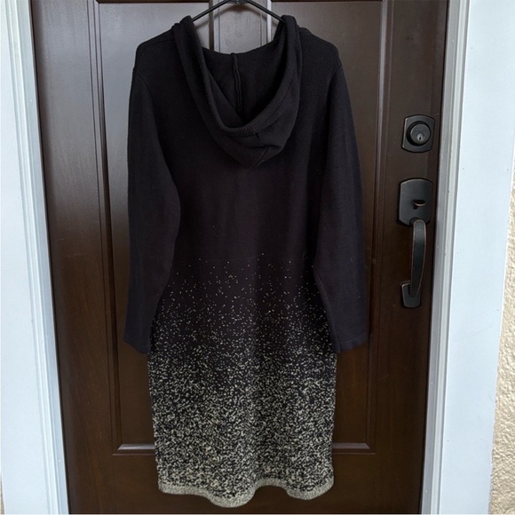 NWT Torrid Hoodie Sweater Dress Black Gold Ombré Size 3X - Picture 10 of 11